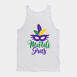 Funny Mardi Gras Mask Fleur De Lis Costume New Orleans Party Tank Top